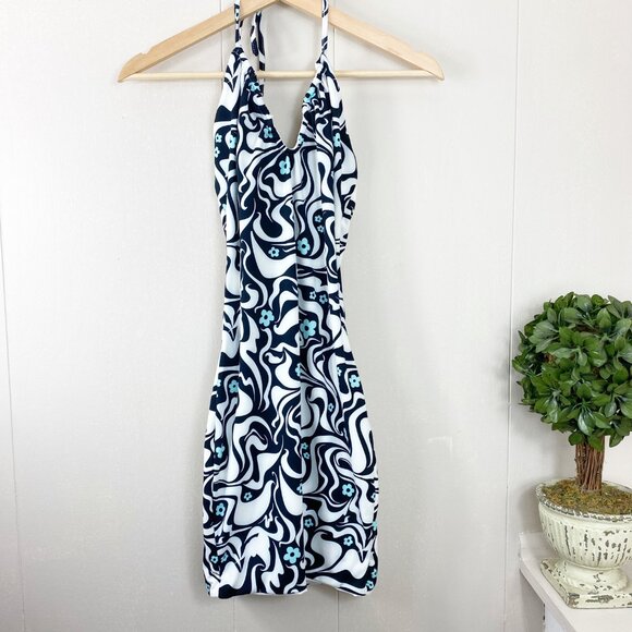 Cotton On Dresses & Skirts - Cotton On Black and White Ribbed V-Neckline Halter Dress Size Small